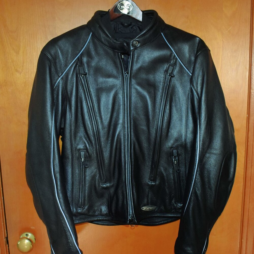 Women's Harley Davidson Black FXRG Leather Racing Jacket, Size M